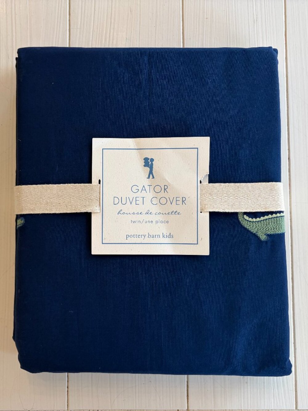 Gator Embroidered Duvet Cover (Twin) | Pottery Barn Kids